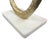 Contemporary Textured Gold Metal Abstract Nomad's Knot Sculpture on White Marble Base For Sale - Image 4 of 4