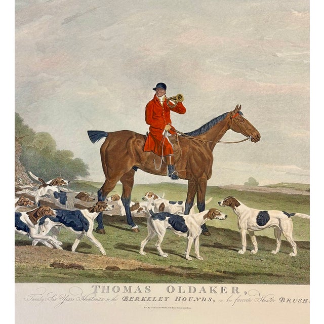 Thomas Oldaker Berkeley Hounds Equestrian Hunting Print – Vintage Reproduction, 29.75 X 25" For Sale - Image 4 of 4