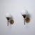 Metal Vintage Italian Wall Sconces in Brass with Black Metal and Opaline Glass, 1950s, Set of 2 For Sale - Image 7 of 10