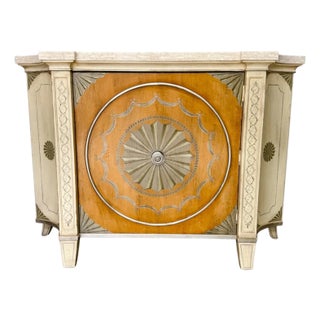 Late 20th Century Italian Neoclassical Style Hand-Painted Console Cabinet or Commode For Sale