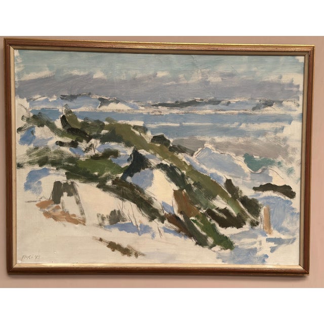 FMK, Winter Landscape, 1943, Oil Painting on Canvas, Framed For Sale - Image 4 of 18
