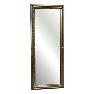 Gilt Faux-Bamboo Wall Mirror, Italy, 1970s For Sale