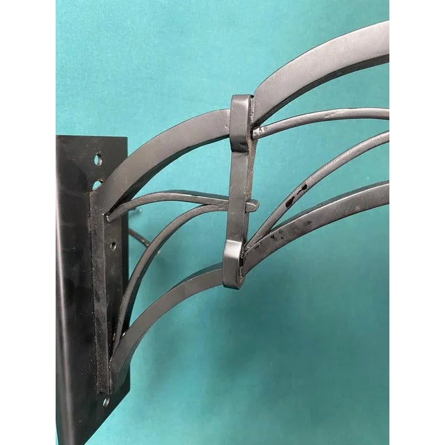Black Black Secession Wall Lamp, 1890s For Sale - Image 8 of 9