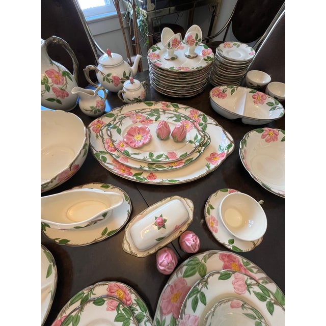 Mid-Century Modern Vintage Franciscan Ware Desert Rose China 108 Pieces For Sale - Image 3 of 6