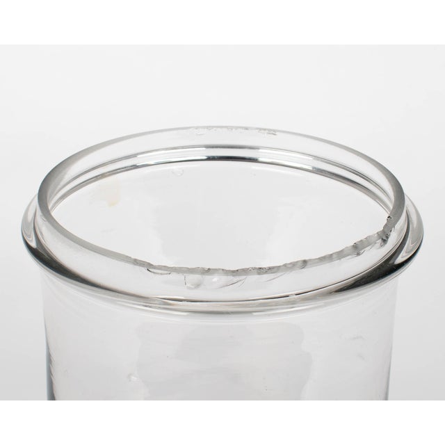 Transparent Vintage French Glass Apothecary Jar or Canister, Circa 1950s For Sale - Image 8 of 11