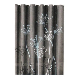 1 Piece Linda Black Fabric Printed Shower Curtain Linda Waterproof 70"x70" For Sale