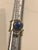1980s Vintage Sodalite and Silver Bypass Ring (Size 8) For Sale - Image 5 of 6