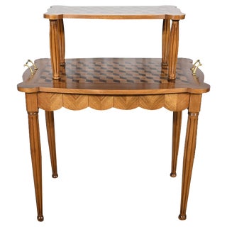 Marquetry Side Table, 1940s For Sale