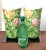 Pair, Italian 3d Majolica Floral Vases Roses Green Pink Yellow Hand-Painted For Sale In Miami - Image 6 of 13
