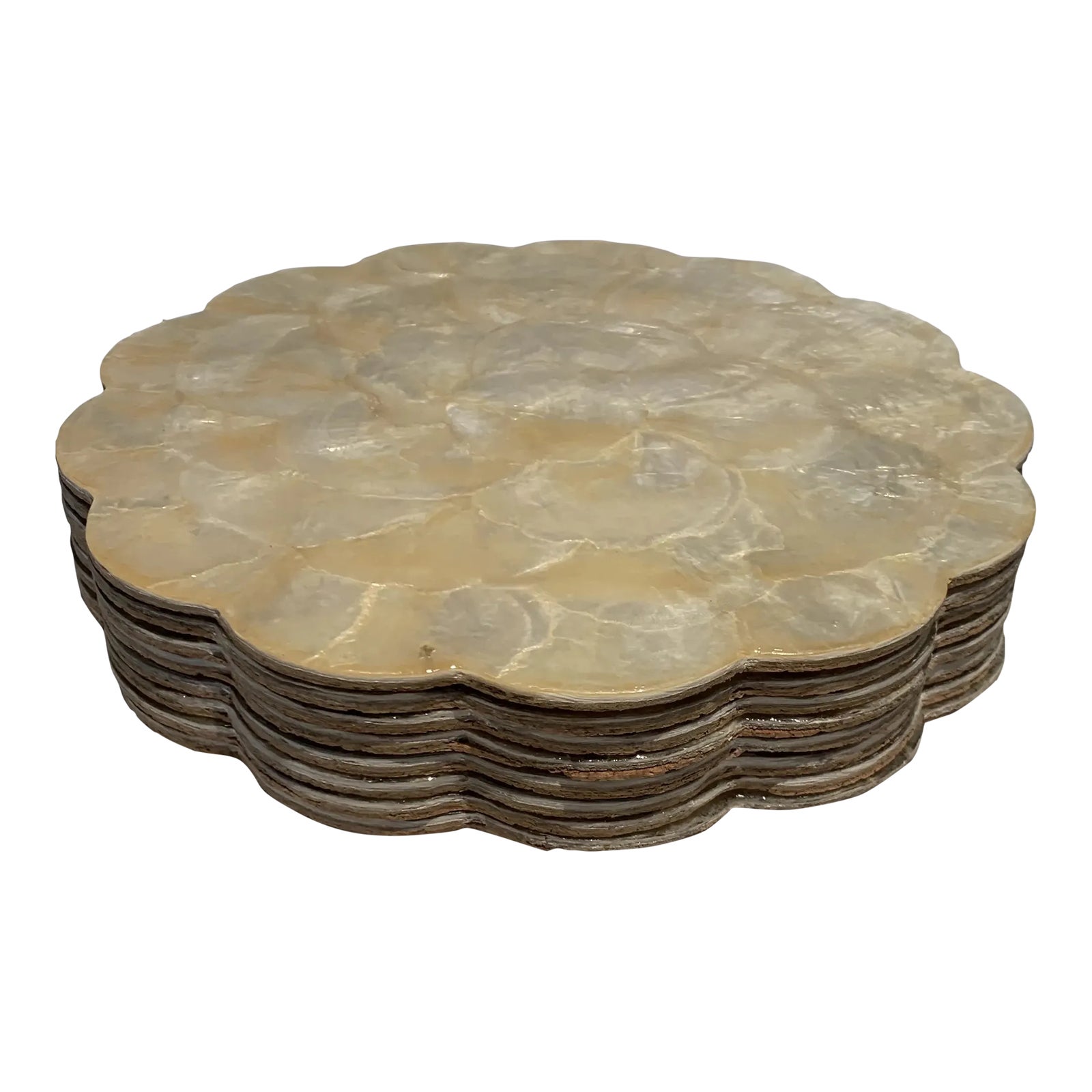 1990s Vintage Capiz Shell Placemats From Saks Fifth Ave- Set of 8 ...