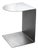 C-Shaped Side Table in Brushed Stainless Steel by Veliento For Sale