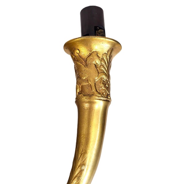 Pair French 19th C Empire Caryatid & Winged Lions Bronze Wall Sconces For Sale - Image 9 of 18