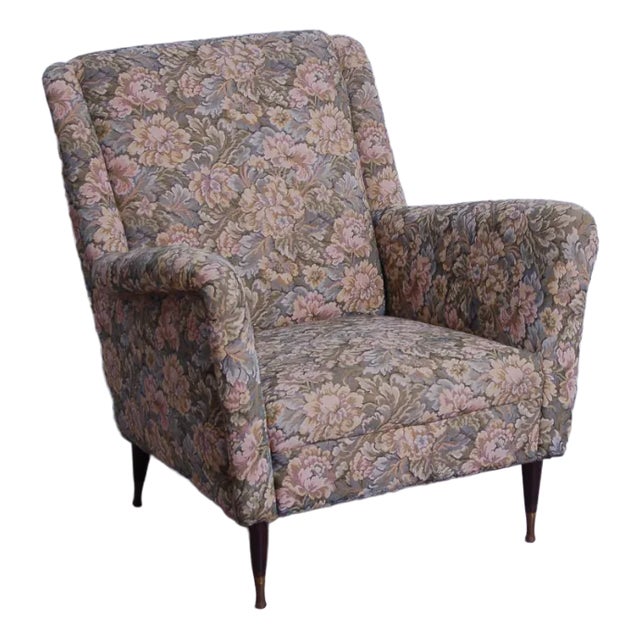 Vintage Florous Armchair, 1950s For Sale