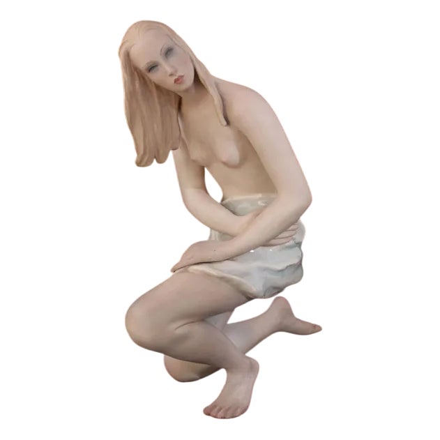 Ludovica Le Bertetti, Large Nude Sculpture, 1920s, Ceramic For Sale