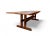 Orange Reclaimed Wood Farmhouse Trestle Harvest Dining Table 60 W For Sale - Image 8 of 9