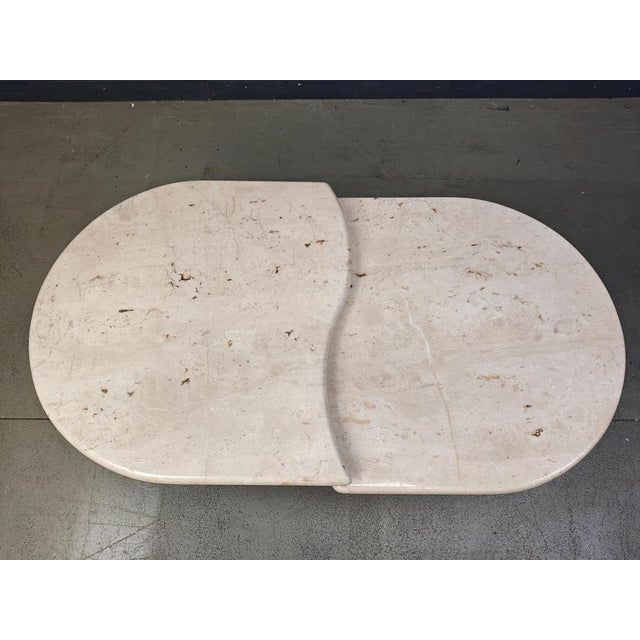 Vintage Travertine 2-Tier Coffee Table, 1970s For Sale - Image 3 of 12