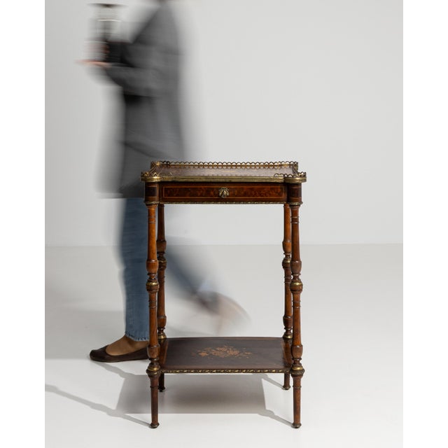 Napoleon III Two-Tier Side Table, Second Empire Style, France, 19th Century For Sale - Image 9 of 15