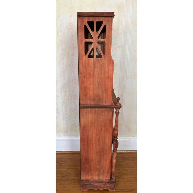 French Country Antique Petite Mahogany 4 Tier Bookcase French County For Sale - Image 3 of 4