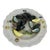 Black Mid-Century Italian Trompe L’Oeil Hand Painted Wall Plate by Peasant Village | Mussels & Lemon Wedges | Majolica For Sale - Image 8 of 11