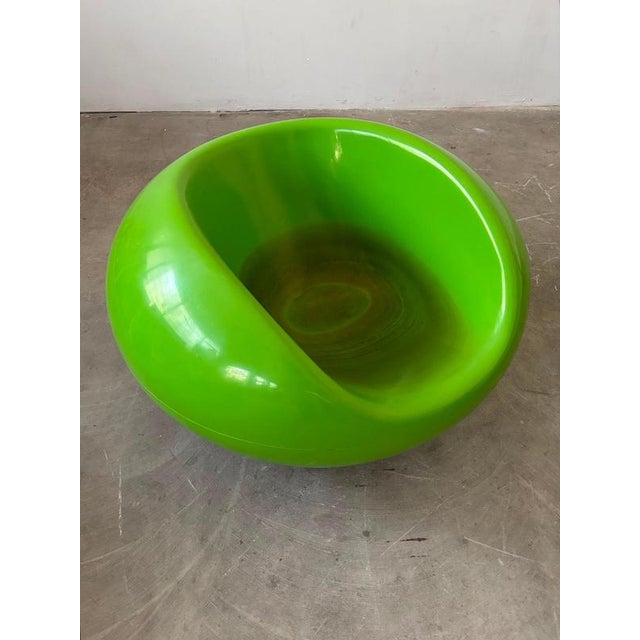 Eero Aarnio – Pastil Chair, 1970s Iconic Pastil lounge chair designed by Eero Aarnio in the 1970s, crafted from green...