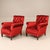 Vintage Red Chairs, 1950s, Set of 2, in Good conditions. Designed 1950 to 1959