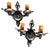 1920s 1920 Hammered and Mixed Cast Iron and Brass Sconces, Original Patina - a Pair For Sale - Image 5 of 6
