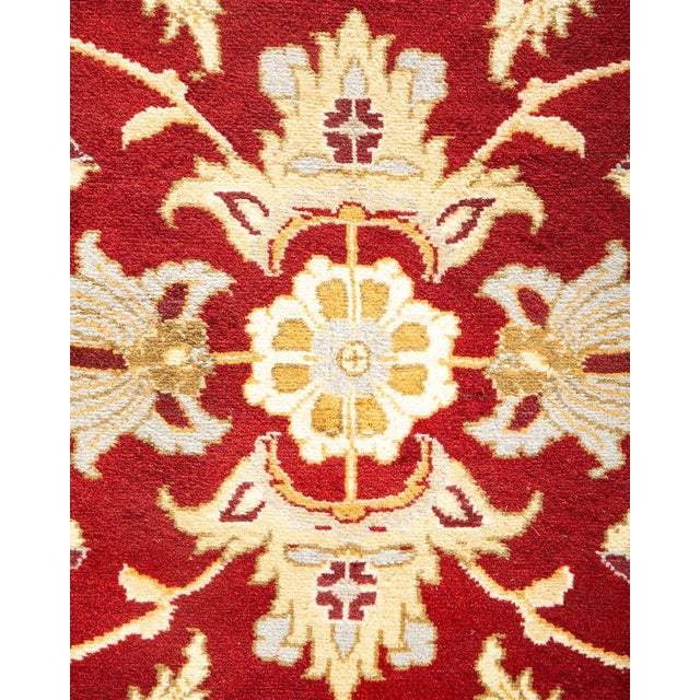 Traditional Mogul, One-of-a-Kind Hand-Knotted Area Rug in Red, 4' 3" x 6' 3" For Sale - Image 3 of 8