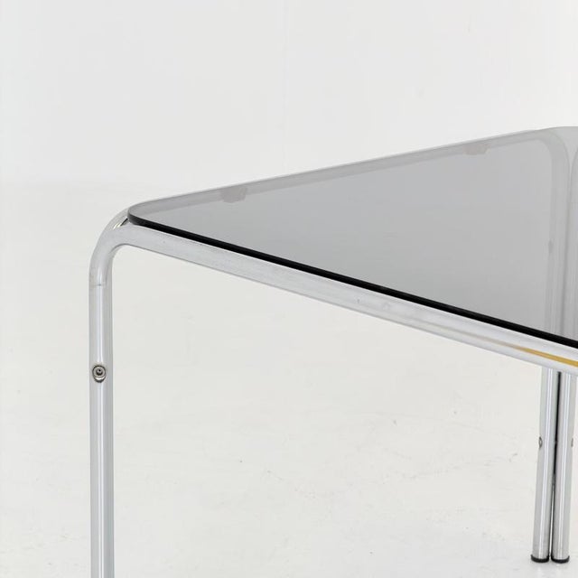 Gold Large Mid-Century Bauhaus Coffee Table by Huwa-Spiegel Parsol, West Germany, 1970s For Sale - Image 8 of 13