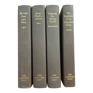 Vintage Books - Brown and Gold Decorative - Set of 4 For Sale