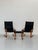 Vintage Leather Armchairs and Pouf, 1970s, Set of 3 For Sale - Image 4 of 18