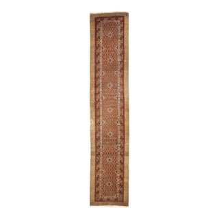 Early 1900 Antique Hand Knotted Persian Sarab Runner Rug. 3'x 16' For Sale
