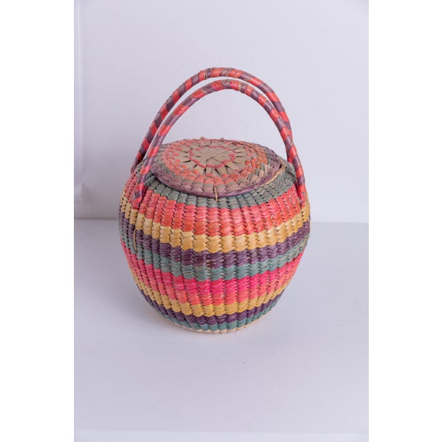 Mexican MultiColored Woven Baskets Set of 2 Chairish