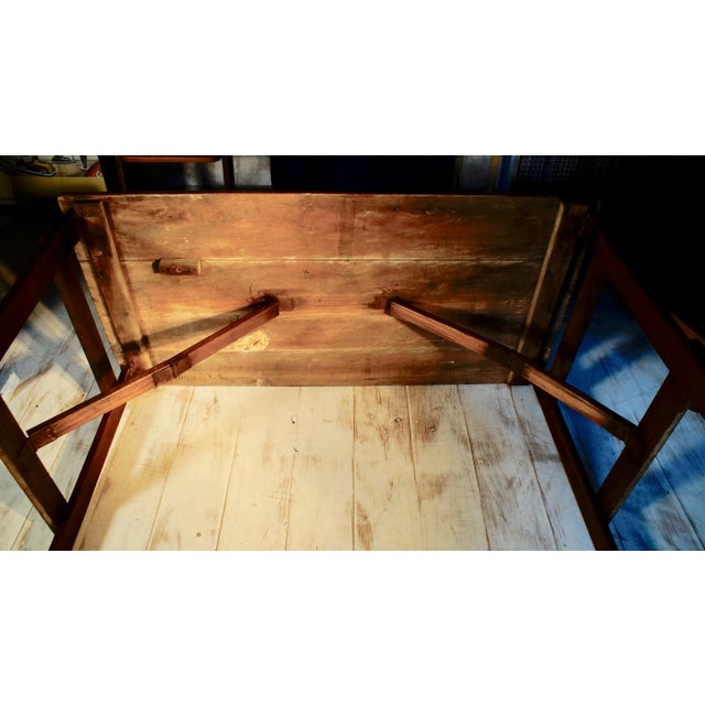 Vintage Oak Worktable For Sale - Image 3 of 12