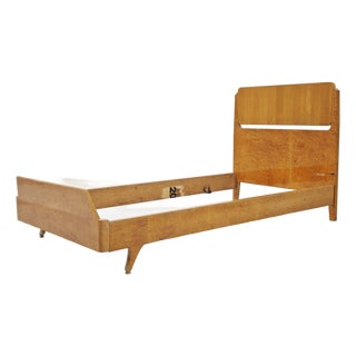 Single Wooden Bed in the style of Ponti or La Permanente Cantù, Italy, 1950s For Sale