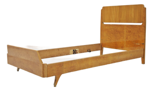 Single Wooden Bed in the style of Ponti or La Permanente Cantù, Italy, 1950s