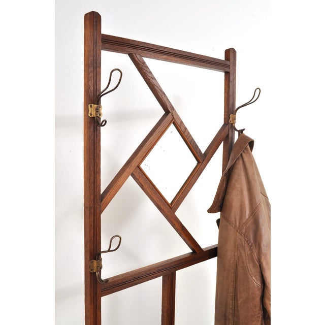 Art Nouveau Floor Coat Rack with Umbrella Stand, 1900s For Sale - Image 5 of 10