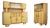 Highboards in Honeycombed Beech, 1950s, Set of 2 For Sale