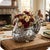 Hollywood Regency Vintage Boston Warehouse Metallic Silver Glazed Ceramic Turkey Planter. Festive Centerpiece. Thanksgiving Christmas For Sale - Image 3 of 3
