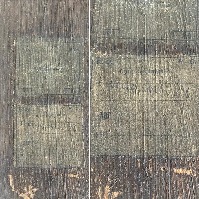 Antique French Louis XV - XVI Style Marble Top and Marquetry Inlaid Commode For Sale - Image 13 of 13