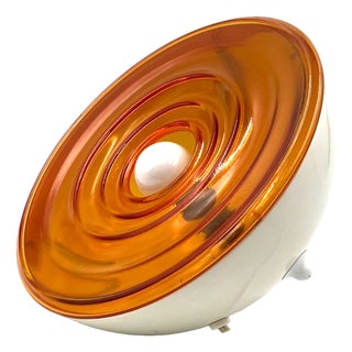Space Age Orange Glass Table Lamp, France, 1970s For Sale