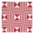Sample - Schumacher Square In A Square Fabric in Red For Sale