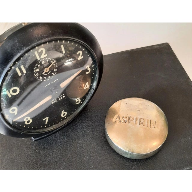1970s Old Ny Brass Aspirin Paperweight Mid Century For Sale - Image 5 of 5