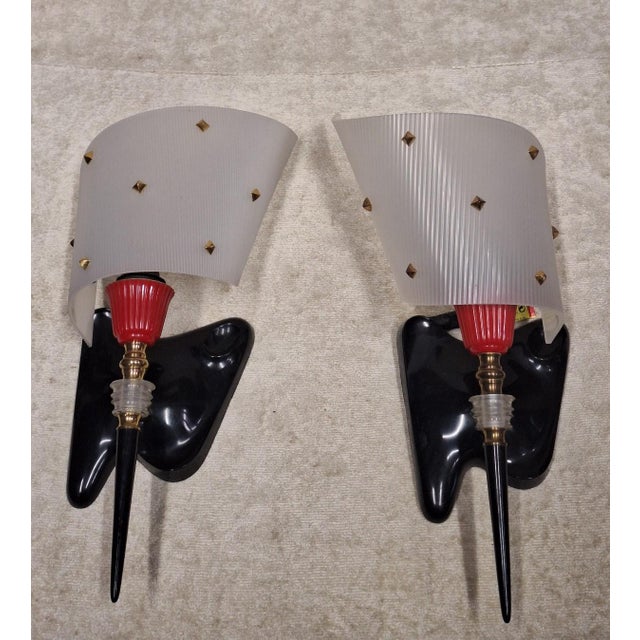 Wall Lights by Pierre Guariche, France, 1950s, Set of 2 For Sale - Image 9 of 9