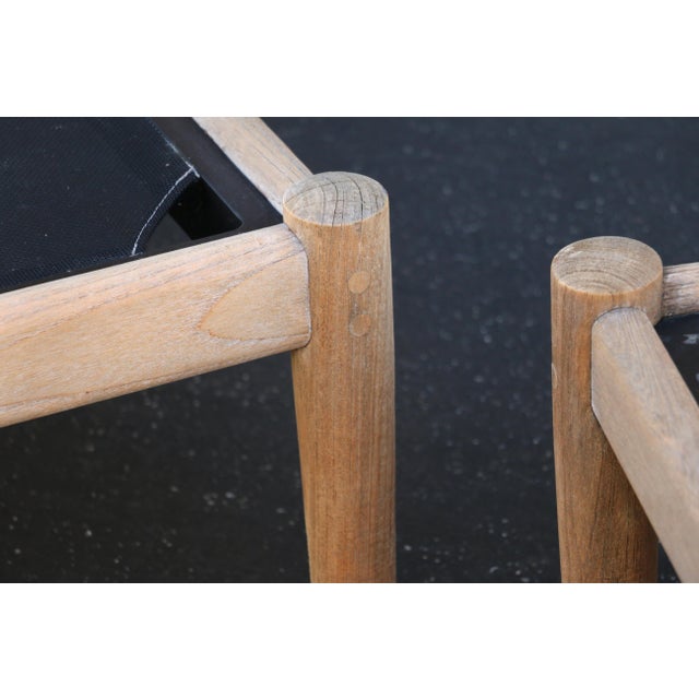 Studio Tolvanen Terassi Teak Chaise Lounges — Pair, Contemporary Outdoor Design For Sale - Image 17 of 18