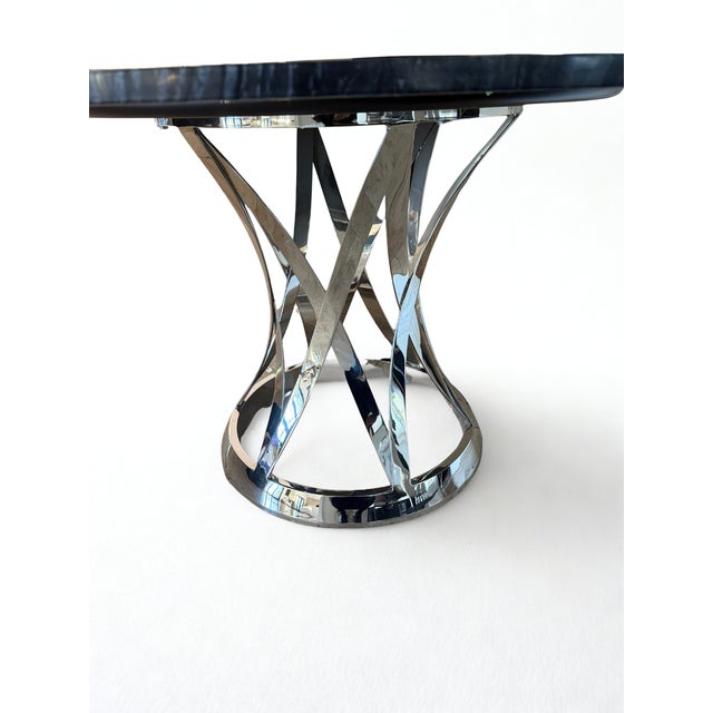 Round Marble Dining Table-Used (Good Condition) The Round Dining Table features a beautiful marble top paired with a...