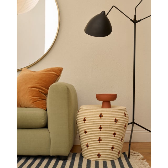 Handmade Guacamayas Cruces Accent Table This 100% handwoven side table features the iconic spiral weave of Guacamayas,...