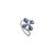 14k Gold 1.58 Ct Floral Sapphire Diamond Bypass Art Deco Ring Size 5.5 For Sale - Image 4 of 15