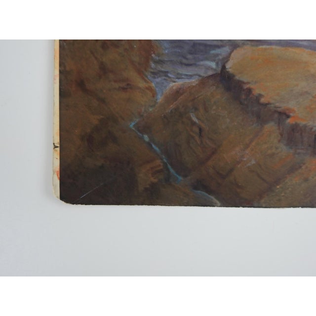 Rustic Handcolored Photograph of the Grand Canyon For Sale - Image 3 of 7