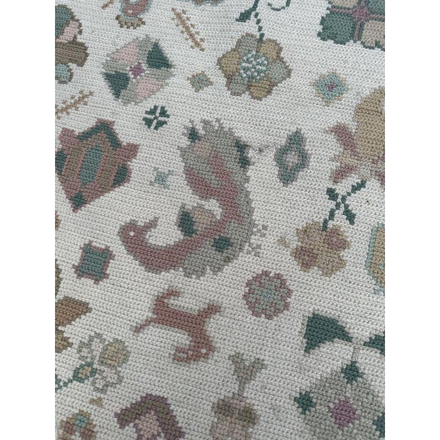 Mid-Century Portuguese Needlepoint Rug, 1940s For Sale - Image 10 of 18