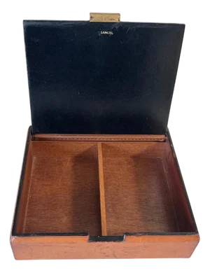 Leather Covered Tobacco Box in the style of Jacques Adnet, France, 1940s